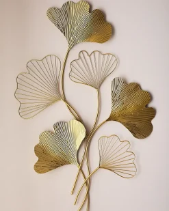 Sale Beliani Decorazione da parete Fiore INDIUM Metallo 79 cm Oro