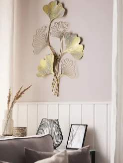Sale Beliani Decorazione da parete Fiore INDIUM Metallo 79 cm Oro