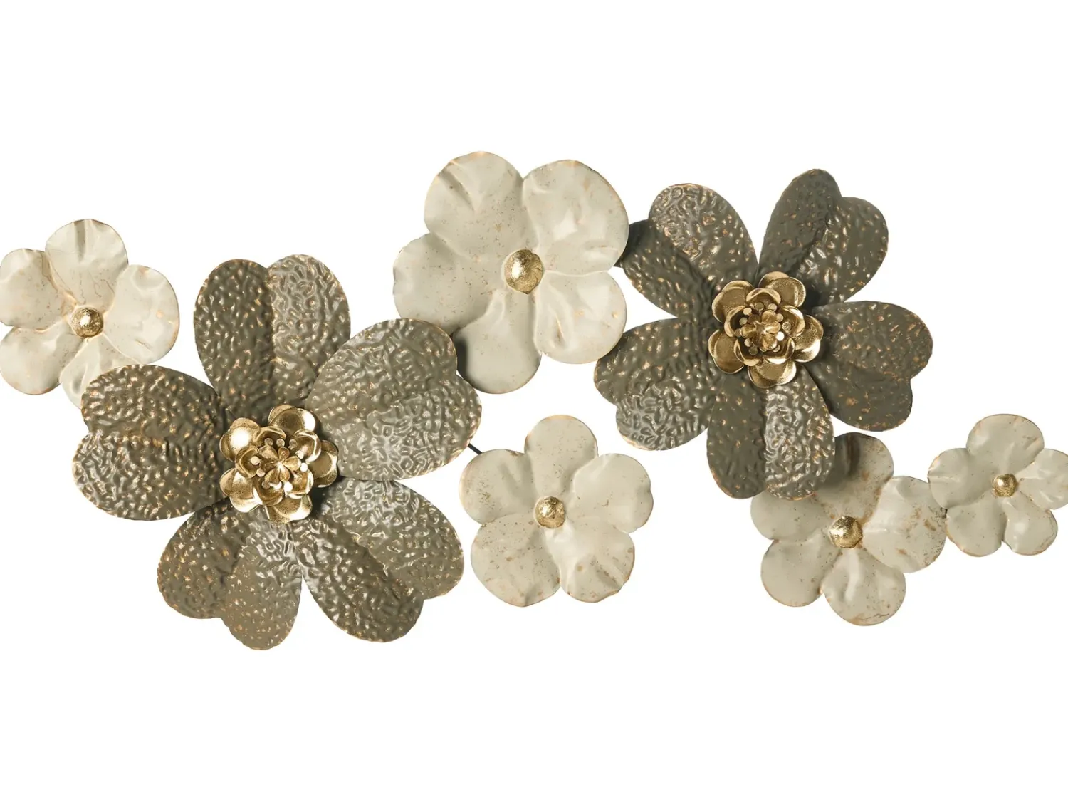 Online Beliani Decorazione da parete Fiore LANTHANUM Metallo 52 cm Beige Beige Oro