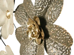 Online Beliani Decorazione da parete Fiore LANTHANUM Metallo 52 cm Beige Beige Oro