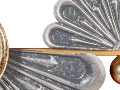 Clearance Beliani Decorazione da parete Fiore PROMETHIUM Metallo 51 cm Oro Grigio Oro