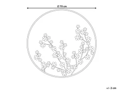 Best Beliani Decorazione da parete Fiore STRONTIUM Metallo 70 cm Nero