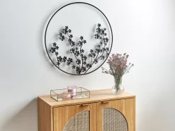 Best Beliani Decorazione da parete Fiore STRONTIUM Metallo 70 cm Nero