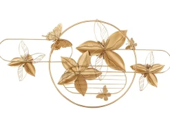 Beliani Decorazione da parete Fiore TANTALUM Metallo 59 cm Oro
