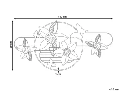 Beliani Decorazione da parete Fiore TANTALUM Metallo 59 cm Oro
