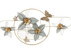 Beliani Decorazione da parete Fiore TANTALUM Metallo 59 cm Oro
