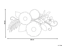 New Beliani Decorazione da parete Fiore TECHNETIUM 50 cm Multicolore