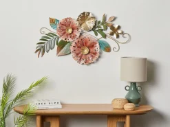 New Beliani Decorazione da parete Fiore TECHNETIUM 50 cm Multicolore