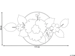 New Beliani Decorazione da parete Fiore TERBIUM Metallo 56 cm Oro Oro Argento