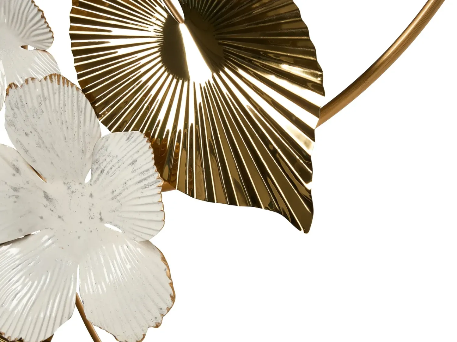 New Beliani Decorazione da parete Fiore TERBIUM Metallo 56 cm Oro Oro Argento