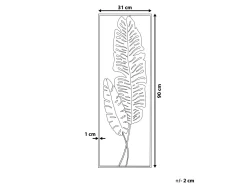 Discount Beliani Decorazione da parete Foglia PALLADIUM Metallo 90 cm Oro