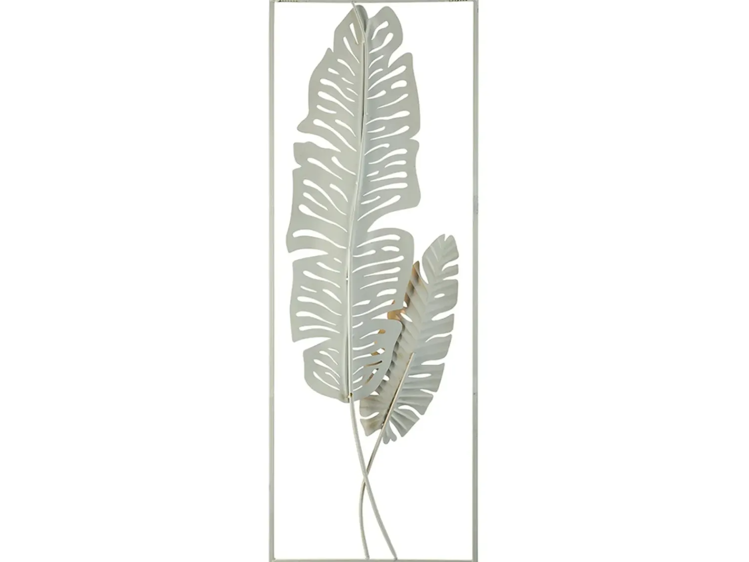 Discount Beliani Decorazione da parete Foglia PALLADIUM Metallo 90 cm Oro