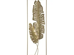 Discount Beliani Decorazione da parete Foglia PALLADIUM Metallo 90 cm Oro