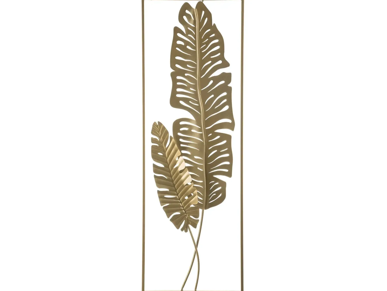 Discount Beliani Decorazione da parete Foglia PALLADIUM Metallo 90 cm Oro