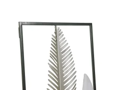 Clearance Beliani Decorazione da parete Foglia NIOBIUM Metallo 90 cm Argento Argento Nero Oro
