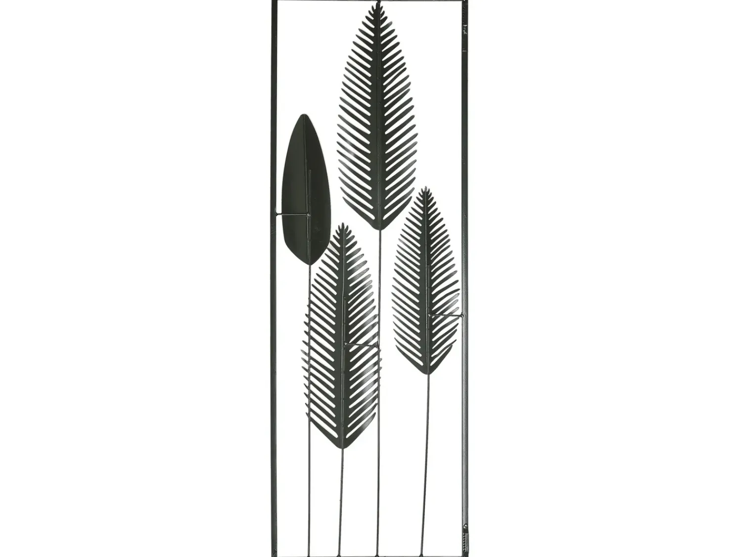 Clearance Beliani Decorazione da parete Foglia NIOBIUM Metallo 90 cm Argento Argento Nero Oro