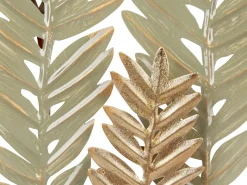 Hot Beliani Decorazione da parete Foglia COPERNICIUM Metallo 50 cm Oro Oro Verde