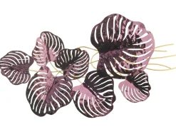 New Beliani Decorazione da parete Foglia HOLMIUM Metallo 50 cm Viola