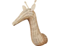 New Beliani Decorazione da parete Giraffa BANANEC Rattan 83 cm Naturale
