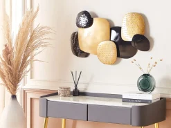 Outlet Beliani Decorazione da parete HAFNIUM Metallo 48 cm Oro Oro Nero
