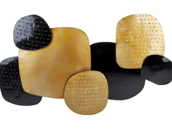 Outlet Beliani Decorazione da parete HAFNIUM Metallo 48 cm Oro Oro Nero