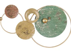 Discount Beliani Decorazione da parete HELIUM Metallo 45 cm Oro Oro Verde