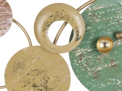 Discount Beliani Decorazione da parete HELIUM Metallo 45 cm Oro Oro Verde