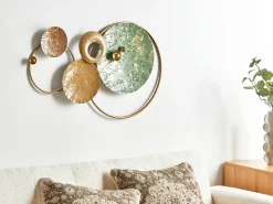 Discount Beliani Decorazione da parete HELIUM Metallo 45 cm Oro Oro Verde
