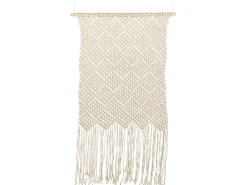 Discount Beliani Decorazione da parete in tessuto OKARA Cotone 126 cm Beige