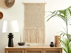 Discount Beliani Decorazione da parete in tessuto OKARA Cotone 126 cm Beige