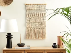 Best Beliani Decorazione da parete in tessuto GUJRAT Cotone 102 cm Beige
