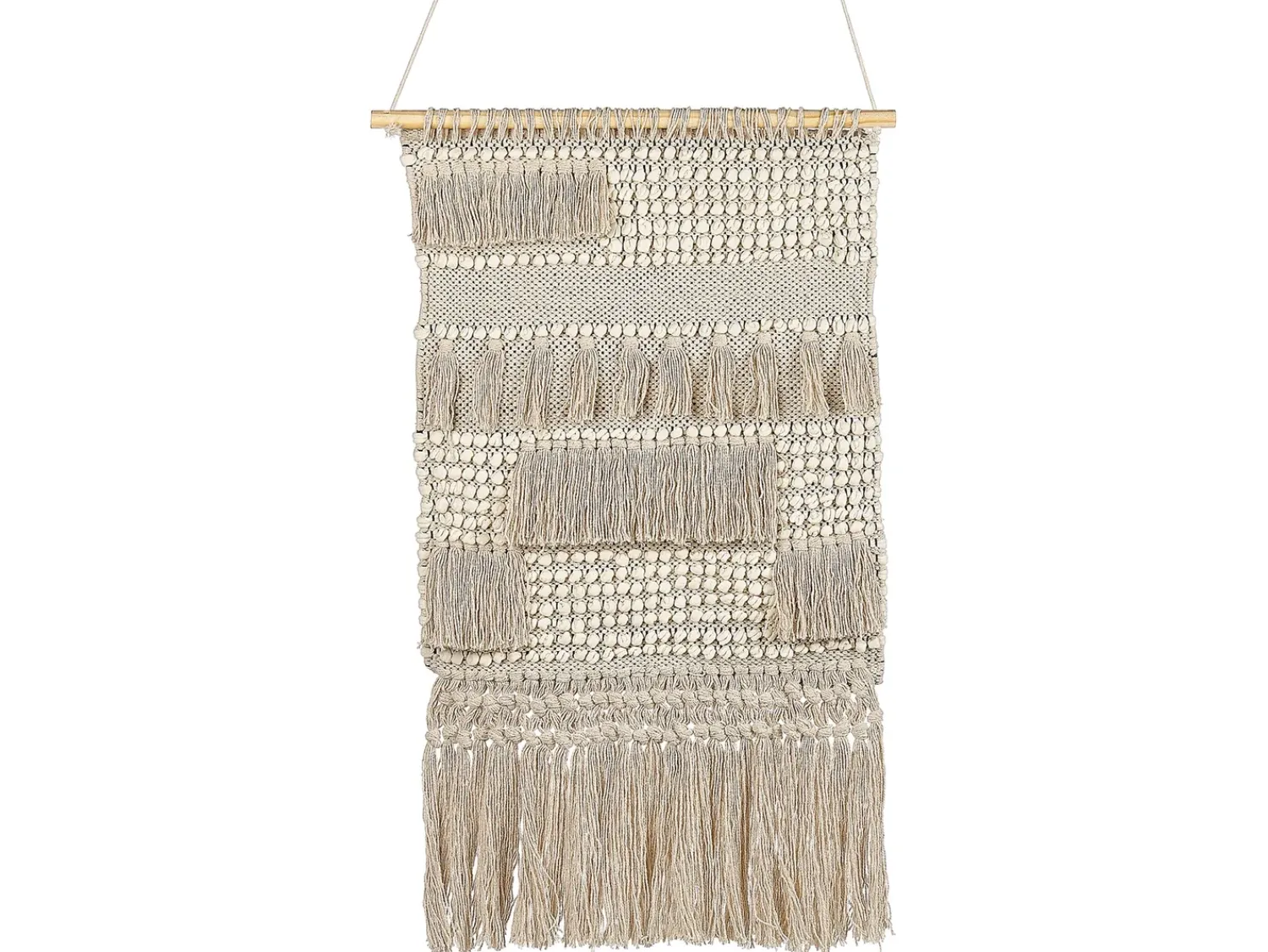 Best Beliani Decorazione da parete in tessuto GUJRAT Cotone 102 cm Beige