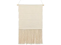 Sale Beliani Decorazione da parete in tessuto KAMOKE Cotone 103 cm Beige