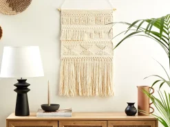 Sale Beliani Decorazione da parete in tessuto KAMOKE Cotone 103 cm Beige