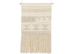 Sale Beliani Decorazione da parete in tessuto KAMOKE Cotone 103 cm Beige