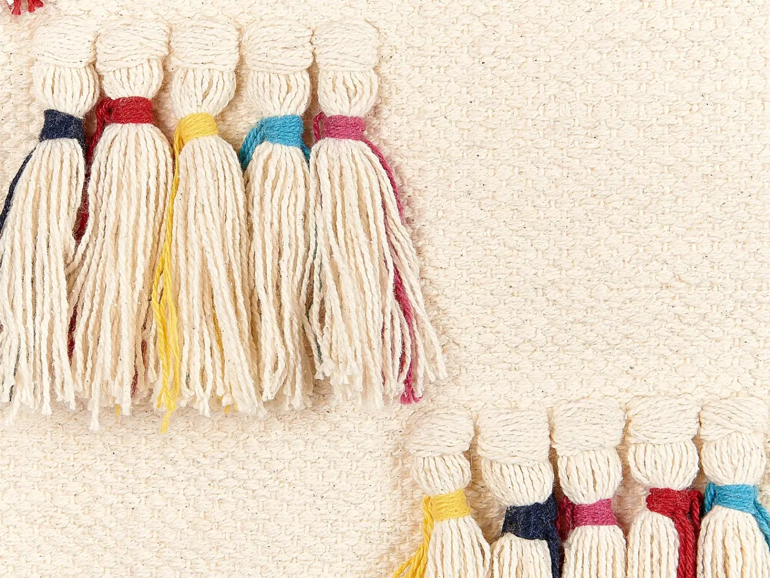 Best Beliani Decorazione da parete in tessuto BUREWALA Cotone 108 cm Beige