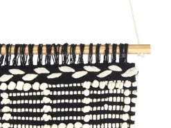 Sale Beliani Decorazione da parete in tessuto MURIDKE Cotone 145 cm Beige Beige Nero