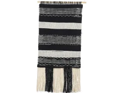 Sale Beliani Decorazione da parete in tessuto MURIDKE Cotone 145 cm Beige Beige Nero