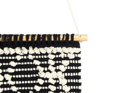 Discount Beliani Decorazione da parete in tessuto LARKANA Cotone 117 cm Beige Beige Nero