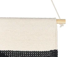 Best Beliani Decorazione da parete in tessuto DASKA Cotone 107 cm Beige Beige Nero
