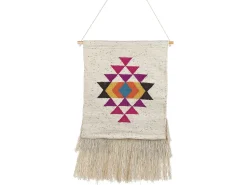 Beliani Decorazione da parete in tessuto VEHARI Cotone 104 cm Multicolore Beige Multicolore