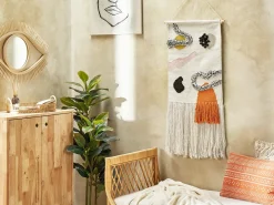 Outlet Beliani Decorazione da parete in tessuto KALAT Cotone 123 cm Multicolore
