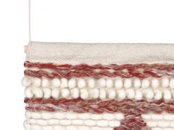Online Beliani Decorazione da parete in tessuto SAIF Lana 90 cm Rosso Beige Rosso
