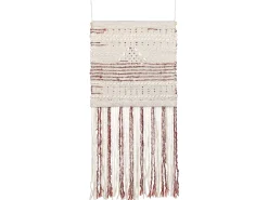 Online Beliani Decorazione da parete in tessuto SAIF Lana 90 cm Rosso Beige Rosso