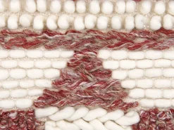 Online Beliani Decorazione da parete in tessuto SAIF Lana 90 cm Rosso Beige Rosso
