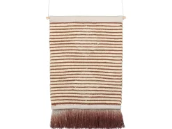 Discount Beliani Decorazione da parete in tessuto SABO Cotone 75 cm Beige Beige Oro Rosso