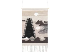 Beliani Decorazione da parete in tessuto SANGAR Cotone 84 cm Multicolore Bianco Beige Marrone Nero Rosa