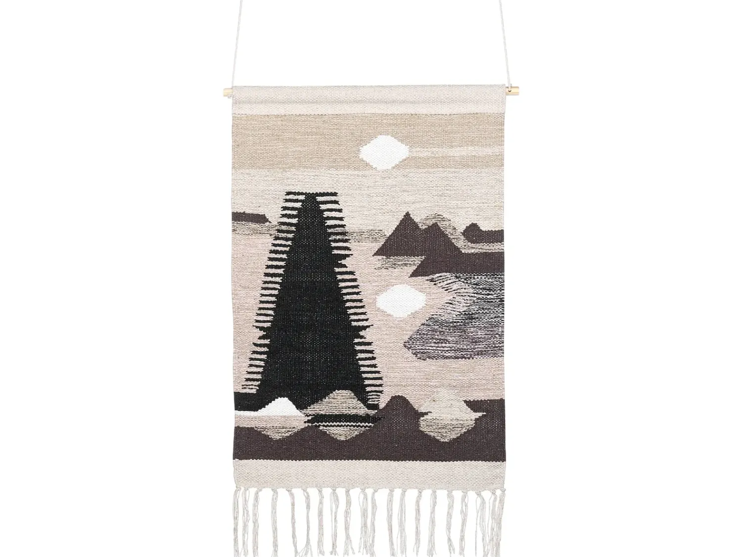 Beliani Decorazione da parete in tessuto SANGAR Cotone 84 cm Multicolore Bianco Beige Marrone Nero Rosa
