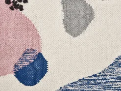 New Beliani Decorazione da parete in tessuto KASUR Cotone 90 cm Multicolore Beige Blu Rosa