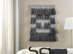 Hot Beliani Decorazione da parete in tessuto JIWA Cotone 106 cm Grigio